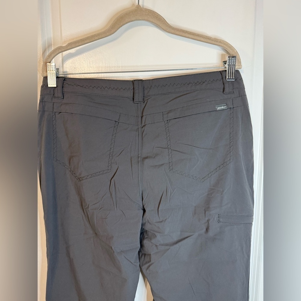 Eddie Bauer Women’s Dark Gray Convertible Hiking Pants - Size T8 - Picture 5 of 9